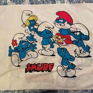 80s Vintage Twin Smurf Sheet Set